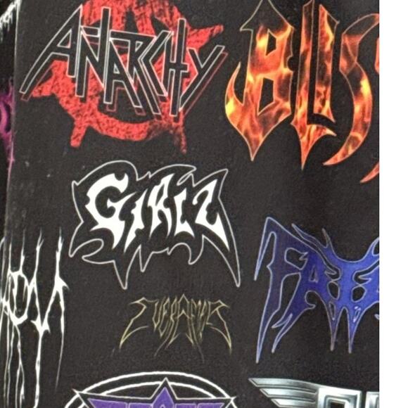 Current Mood Women's Med Bodycon Mini Dress Metal Rock Band Logos Punk Metalcore - Picture 8 of 12